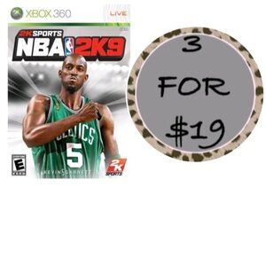 3/$19 NBA 2K9 - Xbox 360 Video game